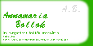 annamaria bollok business card