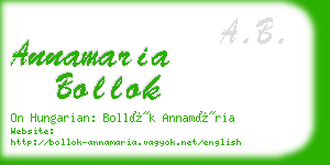 annamaria bollok business card